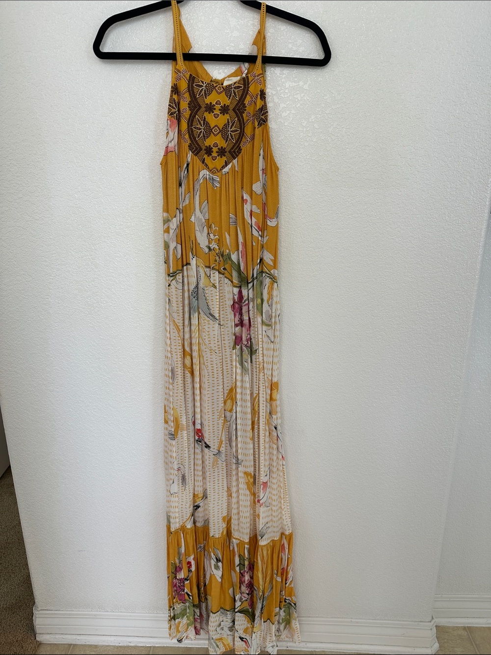 ANTHROPOLOGIE Paradiso Halter Dress sz S